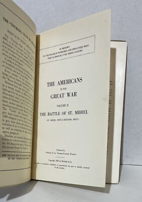 Vintage Rare THE AMERICANS IN THE GREAT WAR VOLUME 1,2,3- Michelin
