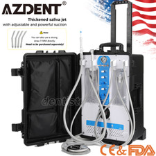 Dental Portable Mobile Delivery System Unit Cart Air Compressor Suction 4Hole