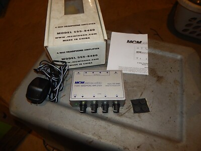 NEW MCM 555-8480 Custom Audio 4-Way Headphone Amplifier *FREE SHIPPING*