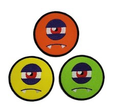 Emoji Embroidered Applique Sew/Iron On Patch 2.5" Funny Laugh Hook  Loop 1