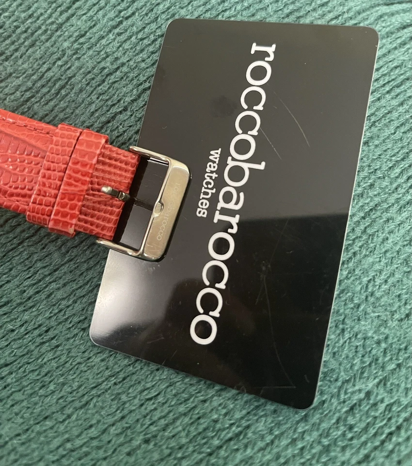 Женские красные кожаные часы RoccoBarocco (новый аккумулятор работает идеально) - Изображение 4 из 4