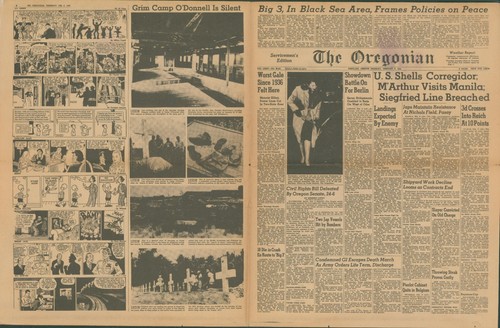 WWII Feb 7-10 1945 Servicemen Edition Oregonian Lot w/Envelope Portland Oregon Z - Picture 10 of 22