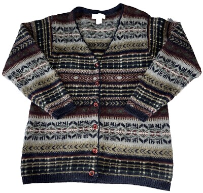 Croft & Barrow Women Wool Button Down Cardigan Size Small # Corpcore