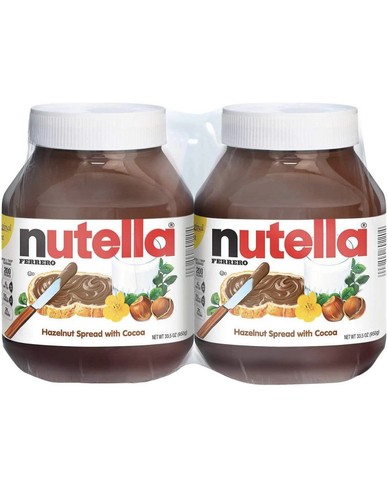 Nutella Hazelnut Spread with Cocoa, 33.5 oz, 2-count (2 Pack)