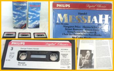 Handel Messiah 2 Tape Cassette Boxset Philips Digital Classics Classical Music