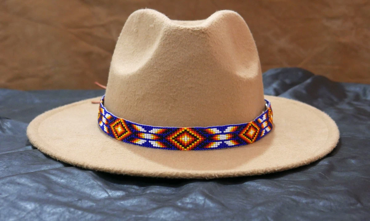 Beaded Hat Band Native American Style Southwestern Cowboy Rode