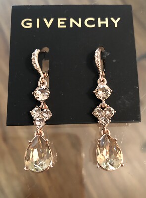 Givenchy Rose Gold /Champagne Crystal Drop Leatherback