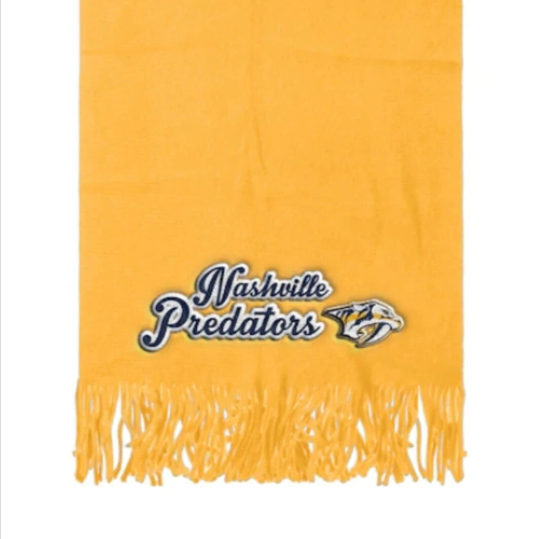 Officially Licensed Nashville Predators Oversized Fringe Scarf NHL FOCO Preds