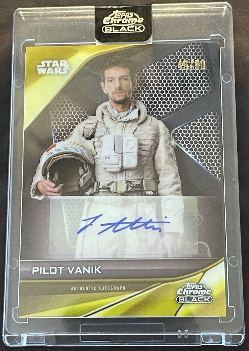 Topps Chrome Black Star Wars Pilot Vanik Autograph Joseph Altin