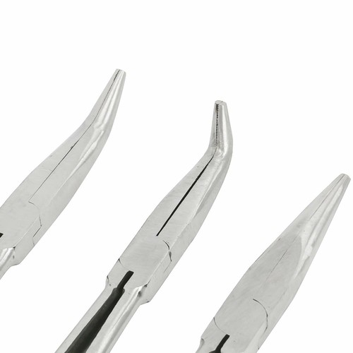 5Pack 11Inch Long Needle Bent Nose Pliers Set Extended Reach Tools Curved Pliers - Bild 8 von 9