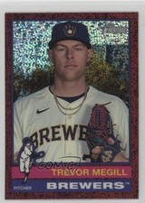 2025 Topps Heritage Chrome Burgundy Sparkle Refractor Trevor Megill #210 00ht