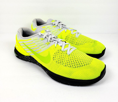 Nike Metcon DSX Flyknit Mens Size 14 Volt Green Gray Training Sneaker Shoes