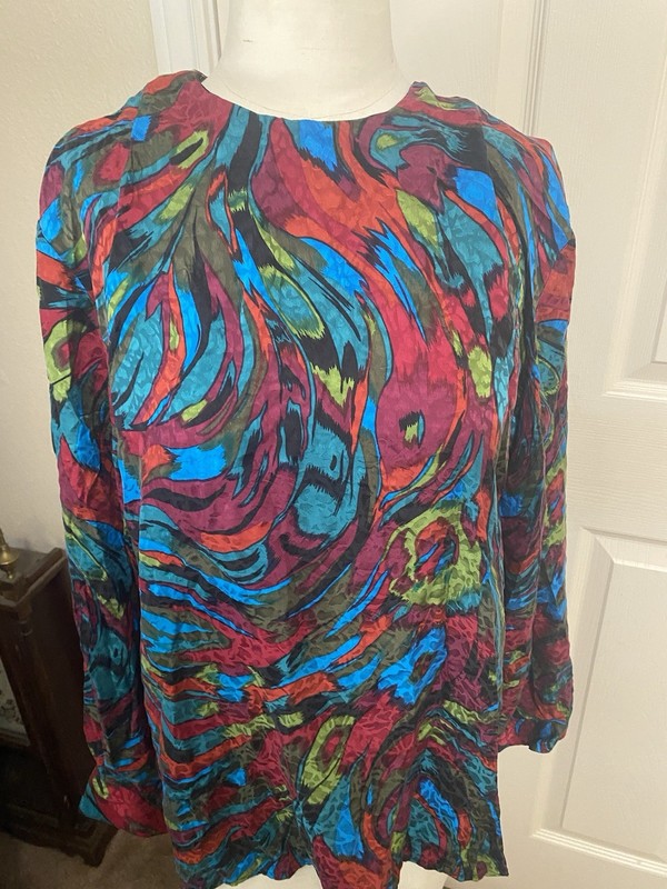 Ann May 100% Silk Women’s Shirt Size Large