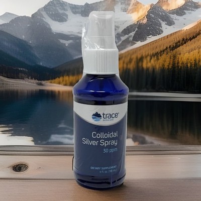 Trace Pure Colloidal Silver Spray Vitamin 30 Ppm 4 Fl Oz Liquid New & Sealed
