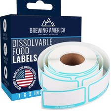 Dissolvable Food Labels for Food Containers - Made in USA - 1x2 Great for Foo...
