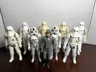 VINTAGE KENNER STAR WARS 1980 IMPERIAL HOTH SNOW TROOPER LOT 9 FIGURES PLS READ