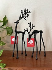 Holiday Time Deer Decor Set - Black Metal 16   10  