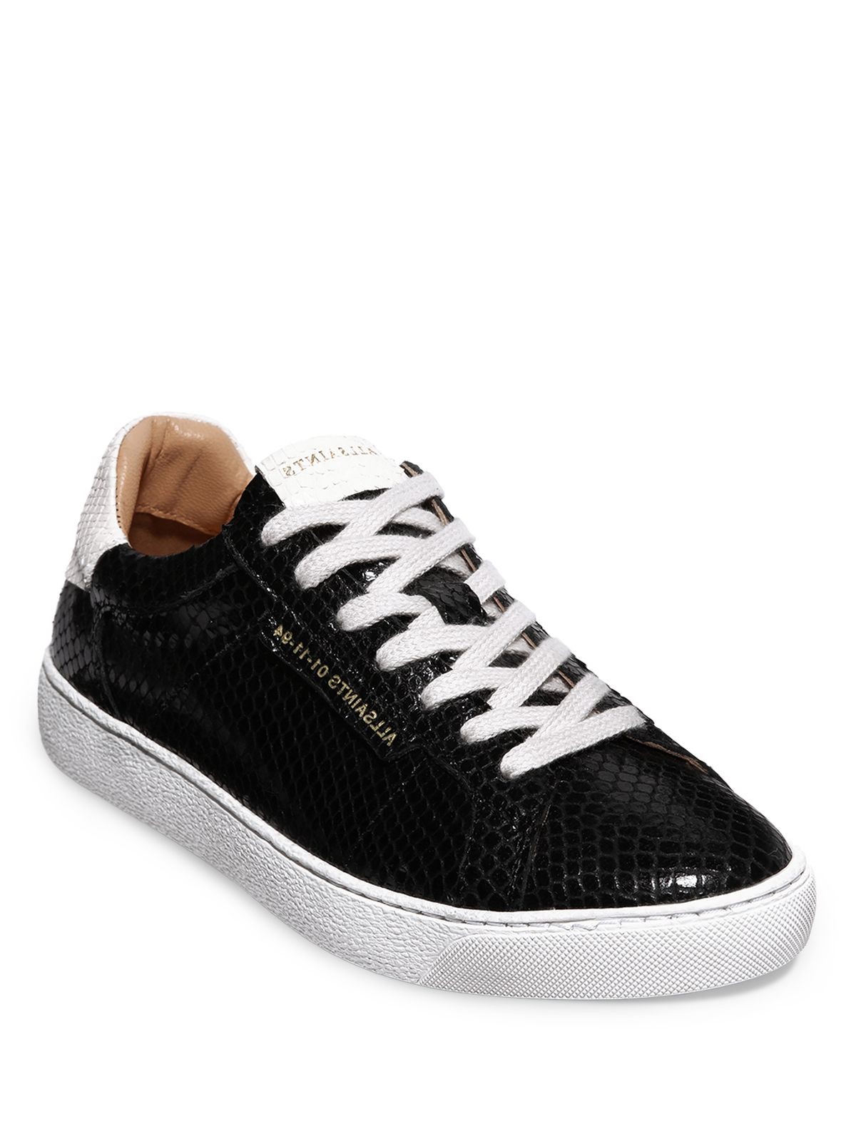 ALLSAINTS Womens Black Snake Distressed Platform Athletic Sneakers Shoes 35 8590₽