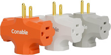 3-Outlet Adapter, 3 Prong Plug Extender, Heavy-Duty Grounded Power Tap 3 Way Spl