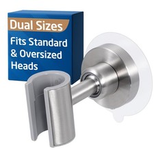 All Metal Shower Head Holder Adhesive, Handheld Shower Head Holder Wall Mount...