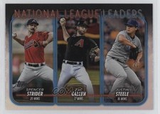 2024 Topps Series 1 League Leaders Rainbow Foil Justin Steele Zac Gallen 10wc