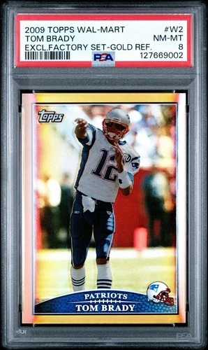 2009 Topps Chrome Tom Brady W2 GOLD REFRACTOR PSA 8