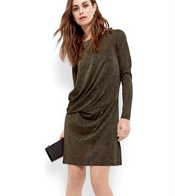 NWT! TED BAKER LONDON ETHIA SPARKLE LUREX LAYERED DRESS! 5 US 12  $259