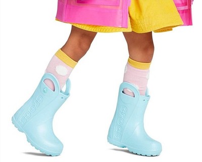   CROCS Gummistiefel Handle it Rain Boot J2 33 34 34,5 hellblau ice blue RAR NEU