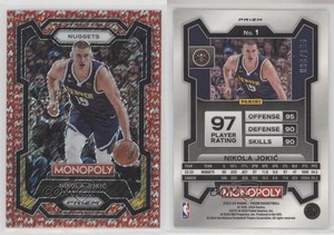 2023-24 Panini Prizm Monopoly Millionaire Red Shimmer /100 Nikola Jokic #1