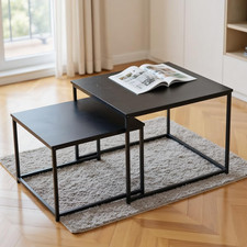 Set Di 2 Tavolini Da Salotto, Moderni, Dimensioni: 60 X 60 X 50 Cm, 50 X 50 X 40