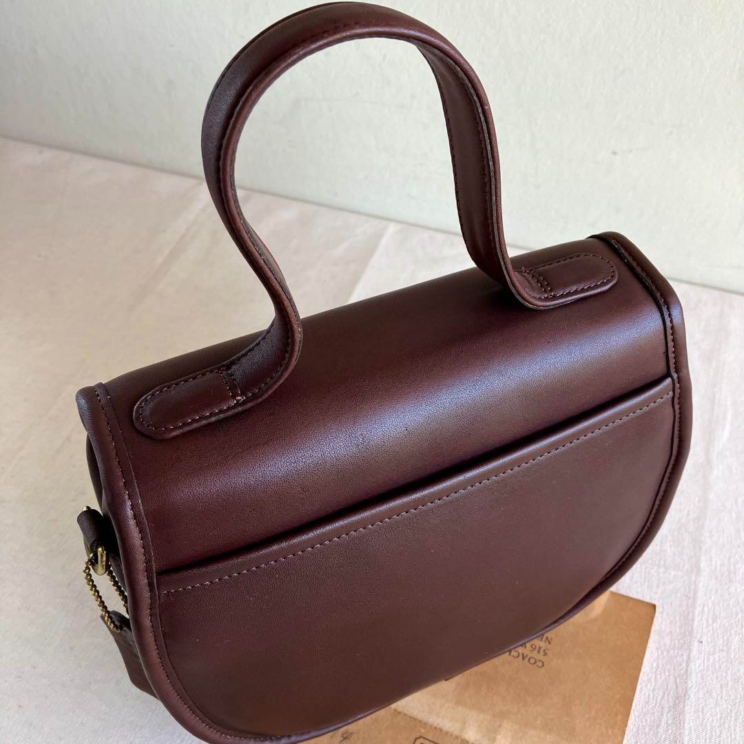 COACH Vintage 9957 Bella Court Bag Mahogany Leather Gold