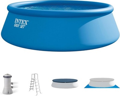 INTEX Easy Set 15 ft x 48in Inflatable Ring Above Ground Pool Set w/Pump | 26167