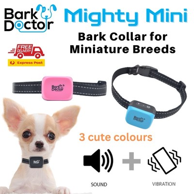 BESTSELLER!  MIGHTY MINI  Anti-Barking Collar MINIATURE DOG BREEDS 1.5kg To 12kg
