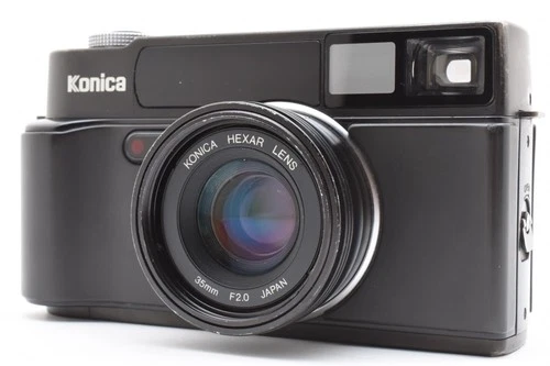[Exc+5] Konica HEXAR black Rangefinder 35mm Film Camera from JAPAN