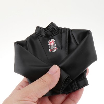 1/6 PU Lederjacke Mini Langarm Mantel Maßstab 1/6 Kleidung