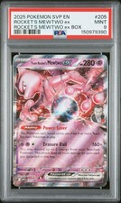 PSA 9 - TEAM ROCKETS MEWTWO EX #205 - 2025 POKEMON SVP EN BLACK STAR PROMO