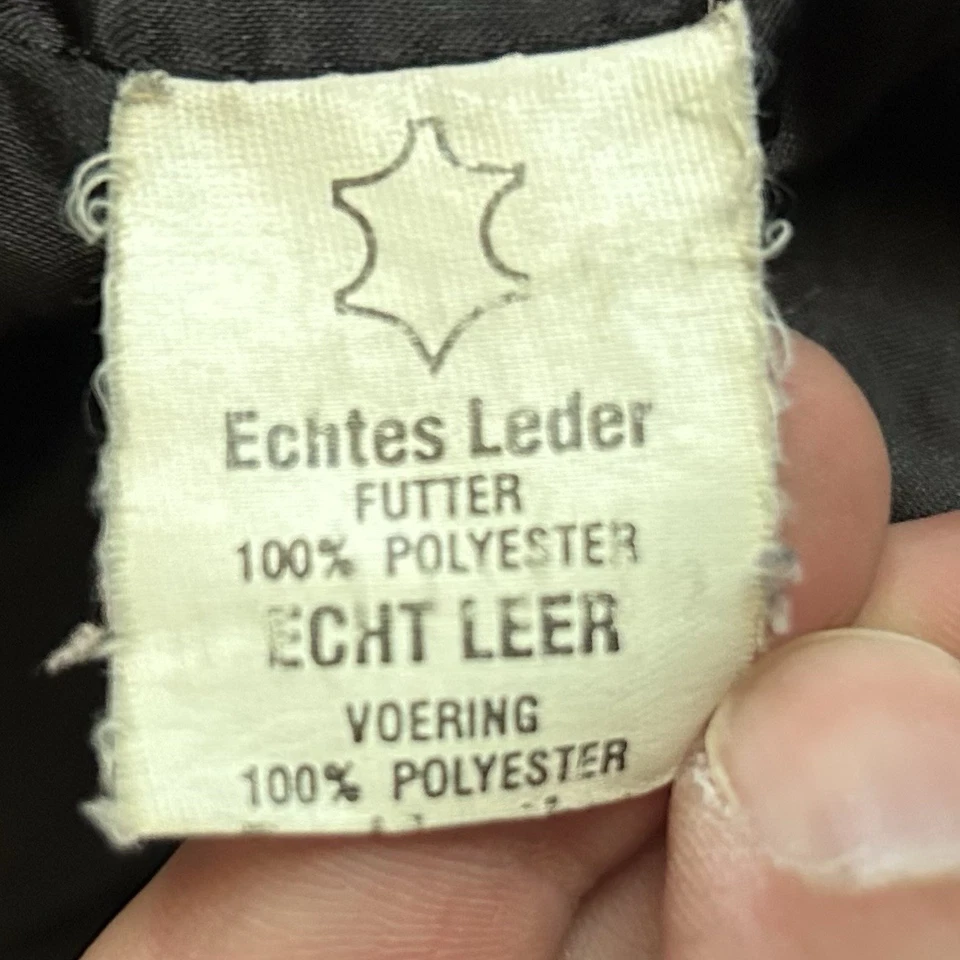 Hudson Outwear Vintage Leather Bomber Jacket Men’s S Black Pakistan - Image 3 of 4