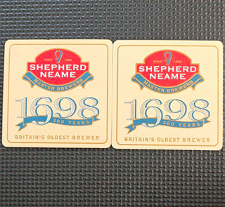Shepherd Neame 1698 300 Years Ale/Bitter Cardboard Beer Coasters Lot of 2