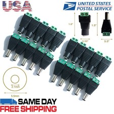 10 PAIRS 12V Male Female 2.1x5.5MM DC Power Jack Plug Adapter Connector for CCTV