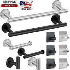 6pcs Bathroom Hardware Accessories Set Towel Bar Set Stainless steel