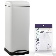 happimess HPM1007A Betty Retro 8-Gallon Step-Open Trash Can with Soft-Close ...