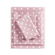 Intelligent Design Mi Zone Pink Full Size Sheet Sets Kids Polka Dot Sheets For