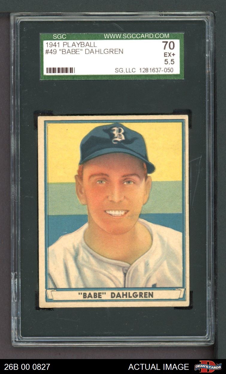 1941 Play Ball #49 Babe Dahlgren Braves SGC 5.5 - EX+