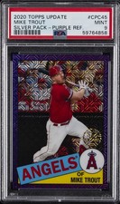 2020 TOPPS UPDATE SILVER PACK 1985 CHROME PROMO #CPC45 MIKE TROUT #/75 PSA 9