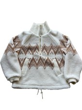VARLEY HENDRIK HALF-ZIP SHERPA FLEECE SWEATSHIRT Egret Size Small - 238 Retail