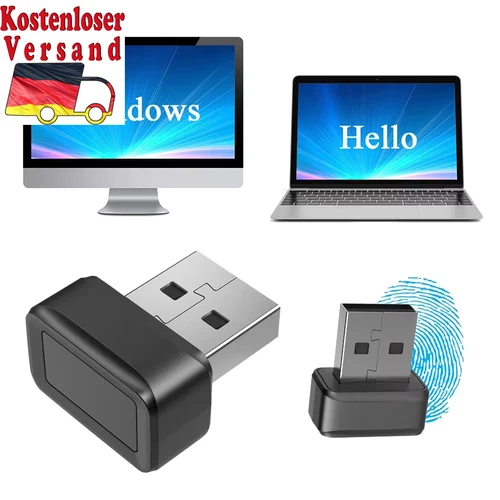 USB Fingerprint Key Reader FIDO U2F Biometric Fingerprint Scanner Windows Hello 