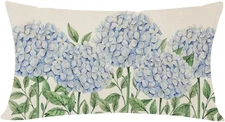 Blue Hydrangea Spring Throw Pillow Covers 12x20 Inch Outdoor Spring Summer