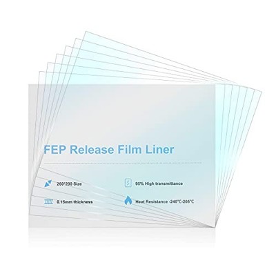 6PCS Creality FEP Film Release Films 260 x 200 x 0.15mm for ELEGOO Saturn/Saturn