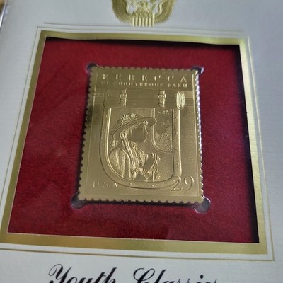 DYNASTY QUADS７GOLD Youth Classics History of Children's 22kt Gold Replica Stamp 1st