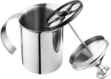 Bellemain Milk Frother Handheld, Thick, Creamy Foam Maker, Warm & Silver 